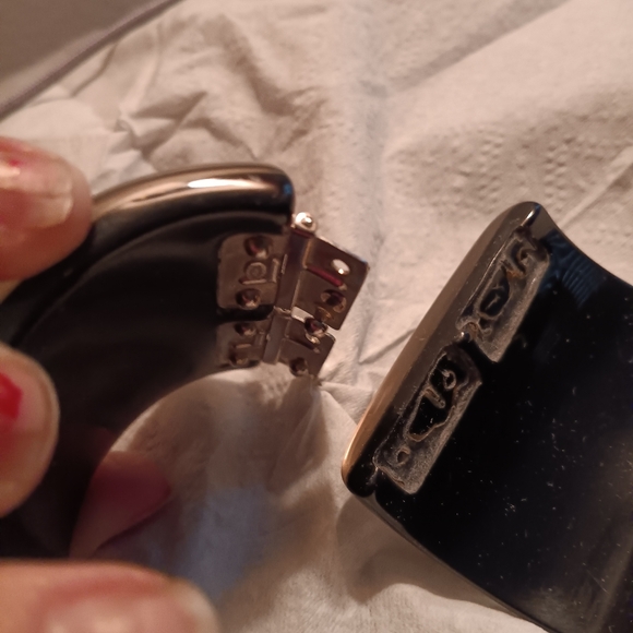 CHANEL SUPER RARE IRIDESCENT 12p CC bracelet cuff/clamper (broken) - Picture 6 of 9